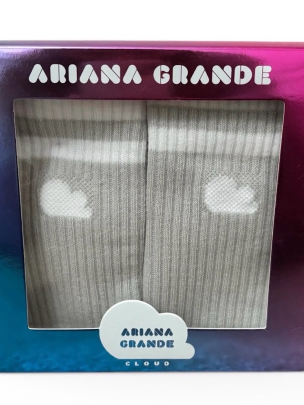 Ariana Grande Limited Edition Gray Cloud Fragrance Socks
